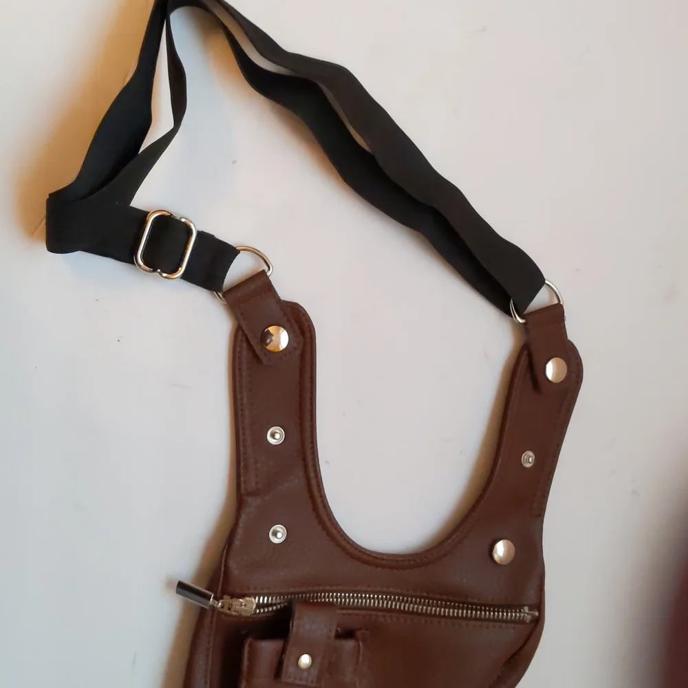Anna S brown leather holster-style wallet